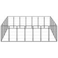 vidaXL Ohrádka pre psov 24 panelov čierna 50x100 cm práškovaná oceľ