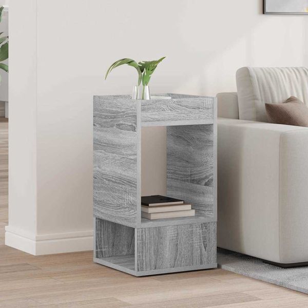 vidaXL Koncový stôl Sivý Sonoma 30 x 30 x 56 cm Kompozitné drevo