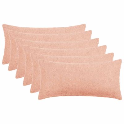 vidaXL Poťah na podložku 6 pcs HEERLEN Ružová 40 x 70 cm Bouclé