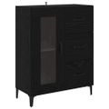 vidaXL Highboard Čierny dub 69,5 x 34 x 180 cm Kompozitné drevo