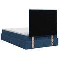 vidaXL Ottoman posteľ s matracom a LED Modrá 120 x 200 cm Látka