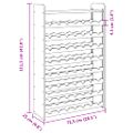 vidaXL Stojan na víno s hornou doskou 72,5x25x111,5cm borovicový masív