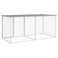 vidaXL Klietka pre kurčatá so strechou, svetlosivá, 203x98x90 cm, pozinkovaná oceľ