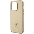 Obal Guess pre iPhone 15 Pro 6,1" GUHCP15LPS4DGPD zlatá HC PU 4G Metal Logo Strass