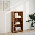 vidaXL Knižnica staré drevo 60x24x109 cm kompozitné drevo