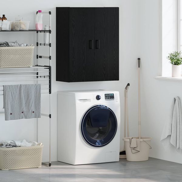 vidaXL Nástenná skrinka Čierny dub 69,5 x 34 x 90 cm Kompozitné drevo