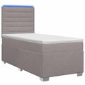 vidaXL Posteľ boxspring s matracom Sivohnedá 100 x 200 cm Látka