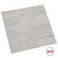 vidaXL Samo-lepiace podlahové dosky Biela a šedá 30,5 x 30,5 cm 20 ks