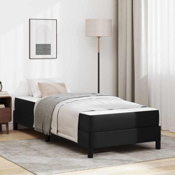 vidaXL Rám postele s matracmi Čierna 80 x 200 cm látka