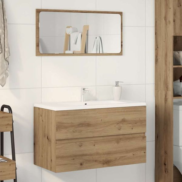 vidaXL Umývadlová skrinka dub artisian 90x38,5x45 cm kompozitné drevo