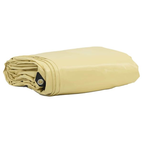 vidaXL Tarpaulin 650g / m² Béžová 3 x 4 m Plátno s PVC povrchom