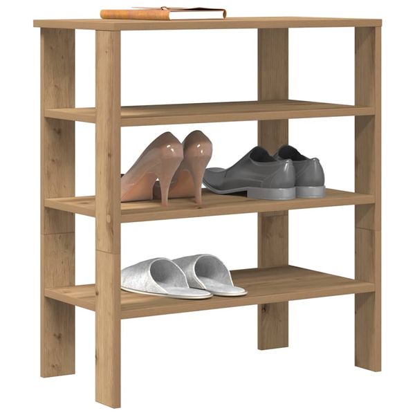 vidaXL Regál na topánky dub artisan 61x32x70 cm kompozitné drevo