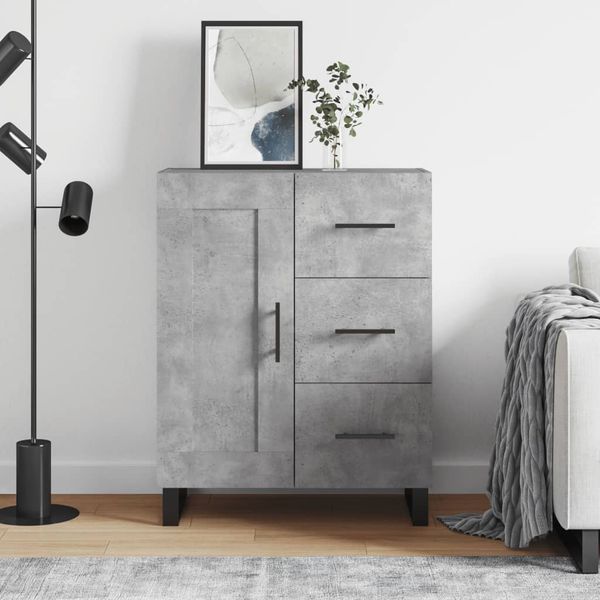 vidaXL Komoda betónovo sivá 69,5x34x90 cm kompozitné drevo