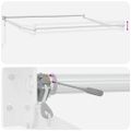 vidaXL Sklopná markíza Červená a Biela 350 x 250 cm Polyester a kov
