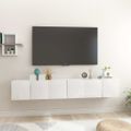 vidaXL Závesné TV skrinky 3 ks lesklé biele 60x30x30 cm