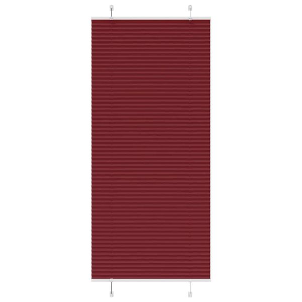 vidaXL Plisovaná roleta bordová červená 90x200 cm šírka látky 89,4 cm polyester