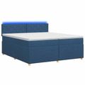 vidaXL Posteľ boxspring s matracom Modrá 200 x 200 cm Látka