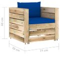 vidaXL 8-dielny záhradný set s podložkami zelené impregnované drevo