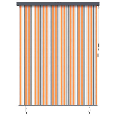 vidaXL Roleta Žltá a modrá 200 x 250 cm Textil a hliník
