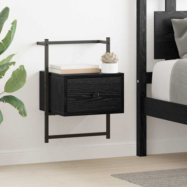 vidaXL Nočný stolík 2 pcs Čierny dub 35 x 30 x 51 cm Kompozitné drevo