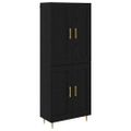vidaXL Highboard Čierny dub 69,5 x 34 x 180 cm Kompozitné drevo