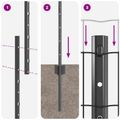 vidaXL Euro oplotenie s pilierom 10 x 1,2 m PVC potiahnutá oceľ Sivá
