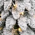 vidaXL Osvetlený umelý vianočný stromček s 80 LED, zasnežený 150 cm