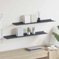vidaXL Závesná polica 2 ks Antracit 100 x 18 x 2,5 cm Oceľ