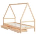 vidaXL Rám detskej postele so zásuvkami 80x200 cm masívna borovica