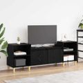 vidaXL TV skrinka 160 x 35 x 55 cm Čierny dub Kompozitné drevo