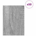 vidaXL Dekoračné panely 50 ks Sivý Sonoma 30 x 42 x 0,27 cm