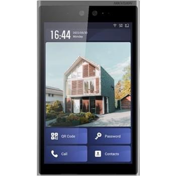 Hikvision IP dverový interkom s rozpoznávaním tváre; 10" dotykový displej; čítačka Mifare karty
