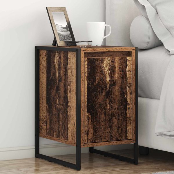 vidaXL Nočný stolík 2 pcs Staré drevo 39,5 x 30 x 50 cm