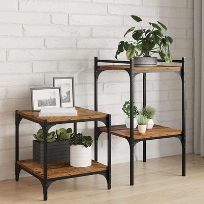 vidaXL Polica na knihy 4 pcs Hnedá 40 x 40 x 1,5 cm Kompozitné drevo