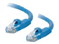 Patch kábel - RJ-45 (M) do RJ-45 (M) - 2 m - UTP - CAT 5e - lisovaný, prevedenie bez hrbolčekov, licna - modrá