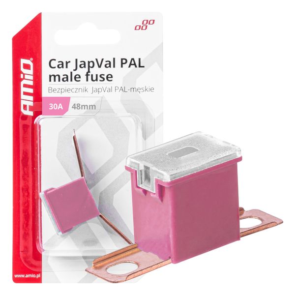 Poistka JAPVAL PAL samec 48mm 30A AMIO-03418