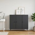 vidaXL Servírovacia skriňa Čierna 89 x 34,5 x 80 cm Kompozitné drevo