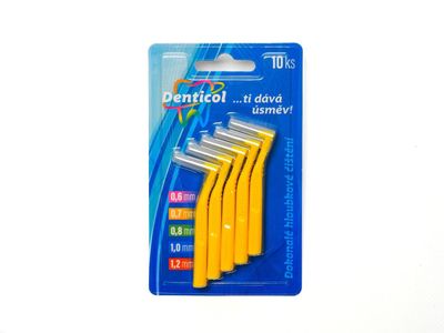 Denticol Z01 veľ. 0,7 mm, medzizubná kefka zahnutá, 10 ks