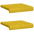 vidaXL Vankúš na lavičku 2 ks Zamat Žltá Hĺbka 35 cm