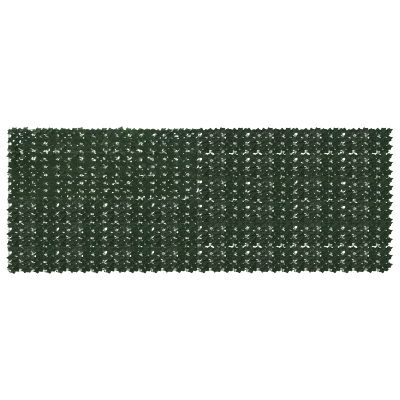vidaXL Balkónový plôtik s listami Tmavozelená 400 x 150 cm