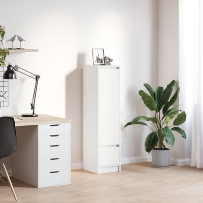 vidaXL Highboard White 29,5x34x119,5 cm Upravené drevo