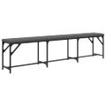 vidaXL Jedálenská lavica tmavošedá 186x32x45 cm oceľ a látka