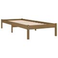 vidaXL Posteľný rám medový drevený masív 75x190cm malé jednolôžko