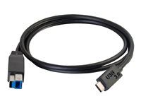 USB 3.2 - 5 Gbps - samec/samec - USB kábel - USB typ B (samec) do USB-C (samec) - USB 3.0 - 3,05 m - čierna