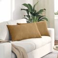 vidaXL Vankúše na pohovku 2 pcs Hnedá 80 x 40 cm Kordúrová tkanina