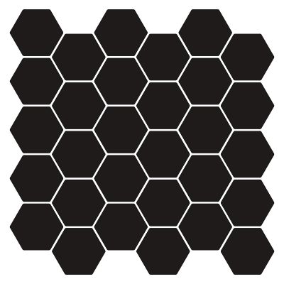 vidaXL Hexagónová dlažba 10 pcs Čierna 30 x 30 cm Polyuretán a PET