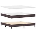 vidaXL Posteľ s pružinovým rámom Tmavohnedá 200 x 200 cm látka