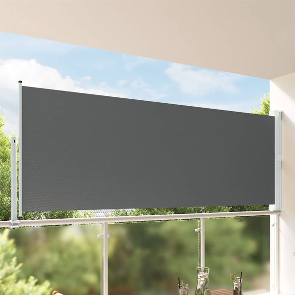 vidaXL Bočný markíz 160 x 300 cm Obdĺžnikový Antracitová