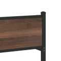 vidaXL Kovový posteľný rám bez matraca hnedý dub 200x200 cm
