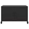 vidaXL TV skrinka čierna 68x39x43,5 cm oceľ